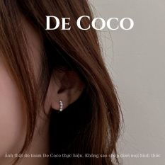 Khuyên tai tròn đính đá Circle Gem De Coco decoco.accessories