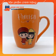 Bộ 2 ly sứ có quai cao cấp 280ml in hình chibi dễ thương