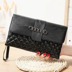 Clutch cầm tay nữ Mesa 3 ngăn kèm dây đeo – Đen