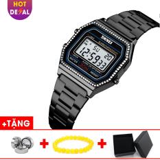 Đồng Hồ Nữ Điện Tử Mặt Vuông Dây Thép Cá Tính cho phái nữ BW054