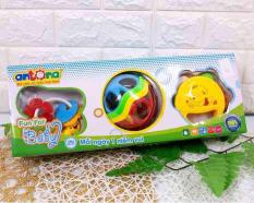 Hộp quà tặng đồ chơi 3 món cho bé 0-9 tháng tuổi