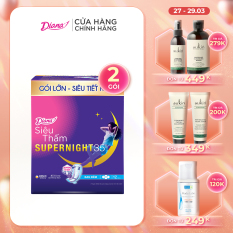 Bộ 2 Băng vệ sinh Diana Super Night 35cm gói 12 miếng