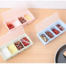 HỘP ĐỰNG GIA VỊ 4 NGĂN, HỘP NHỰA ĐA NĂNG