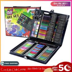 Bộ Hộp Chì Màu 150 Chi Tiết – AN TOÀN SỨC KHỎE, KHÔNG CHỨA CHẤT ĐỘC HẠI – Đủ Màu Cho Bé Thỏa Sức Sáng Tạo – Bộ Màu Vẽ Đa Năng, Hộp Bút Màu Vẽ Đa Năng, Hộp Màu Nước – BIBO STORE