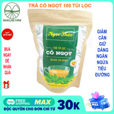 Trà Cỏ ngọt Ngọc Thảo Đà Lạt 100 túi lọc loại thượng hạng, trà giảm cân mỡ bụng Đặc sản Đà Lạt