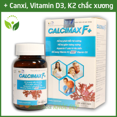 Viên Uống Bổ Sung Canxi, Vitamin D3, Vitamin K2 Calcimax Phát triển hệ xương, chắc khỏe xương, giảm loãng xương – Hộp 30 viên sử dụng cho trẻ em trên 6 tuổi, người lớn, phụ nữ có thai và đang cho con bú