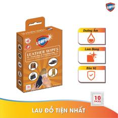 Khăn ướt Läupro – Leather – Hộp 10 gói tiện lợi (Laupro)