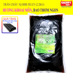 Trân Châu 3Q Bibi Jeally vị Khoai Môn (Túi 2.2Kg) Tặng 5 Ống Hút làm trà sữa, trân châu đường đen, tran chau, trân châu đài loan, trân châu caramel, trân châu taiwan, thạch ngọc trai ngon như eurodeli, magic ball, sea jelly, wings- SAGOPY