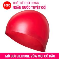 Nón bơi mũ bơi trơn silicone chống thống nước cao cấp CA31 POPO Collection