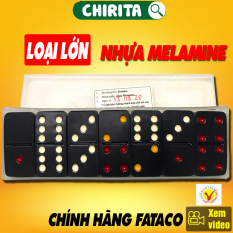Cờ Domino Fataco Loại Lớn CHÍNH HIỆU – Cờ Domino Nhựa Màu Đen Cao Cấp, Boardgame – CHIRITA