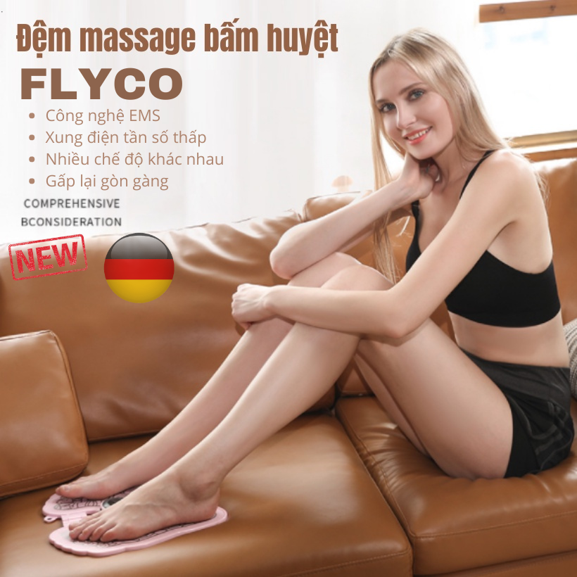 (Mới 2022) Thảm Xung Điện Massage Chân Flyco công nghệ EMS Pad Giảm Đau Tê Bì Chân Lưu Thông Khí...