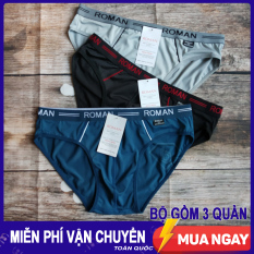 COMBO 3 Quần LÓT Nam – Nhiều Màu – Thun Lạnh Cao cấp ROMAN V1 Chất liệu vải thun lạnh thoáng mát, co giãn 4 chiều