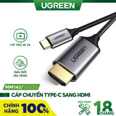 Cáp chuyển USB C sang HDMI dài 15-2m cao cấp hỗ trợ 4K 2K UGREEN MM142 50570 MM141 50530