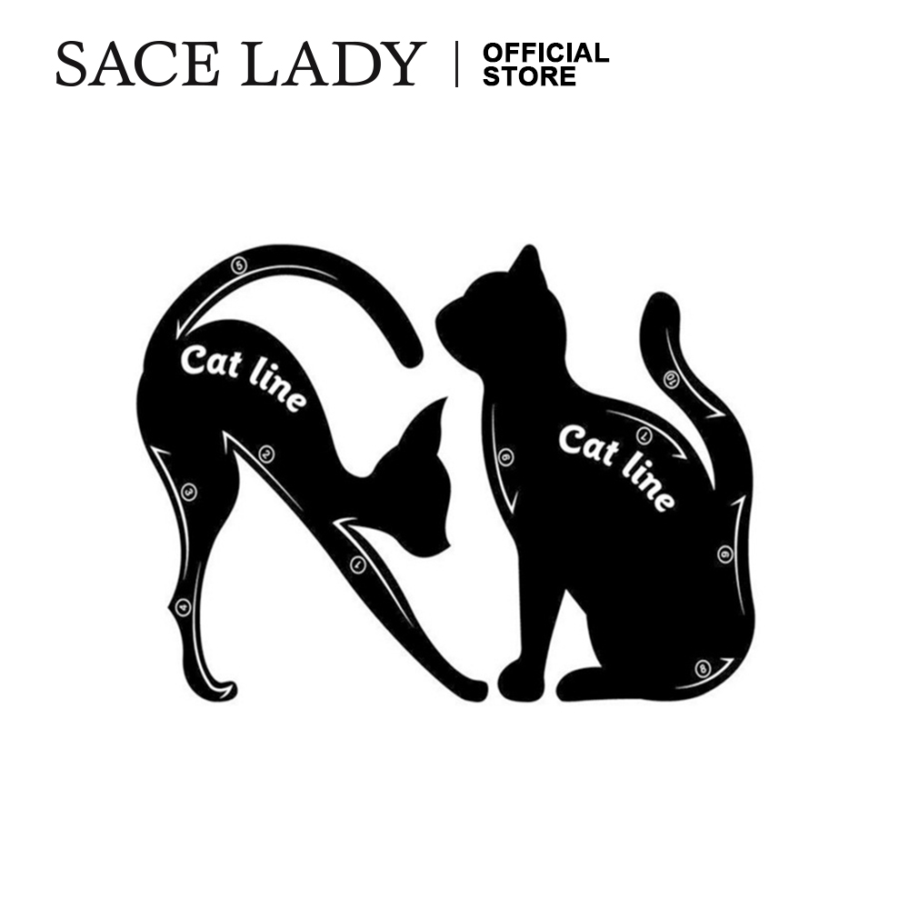 SACE LADY Bút kẻ mắt mèo Stencils Bút kẻ mắt có thể tái sử dụng Dụng cụ trang điểm mắt