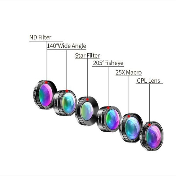 Bộ lensống kính Apexel 6 in 1dành cho điện thoại thông minh 2020, sản phẩm đa dạng về mẫu mã,...