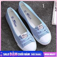 Giày Lười Nữ, Giay Luoi Vai Nu, giày Slip-on Vải Mềm Mại