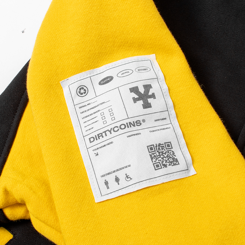 DirtyCoins Áo khoác Embroidered Varsity Jacket - Yellow/Black