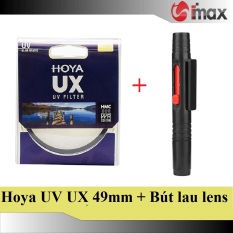 Kính lọc Filter Hoya UV UX 49mm + Bút lau lens