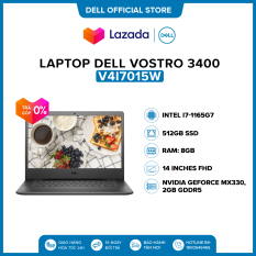 Laptop Dell Vostro 3400 14 inches FHD (Intel / i7-1165G7 / 8GB / 512GB SSD / NVIDIA GeForce MX330, 2GB DDR5 / Win 10 Home SL) l Black l V4I7015W