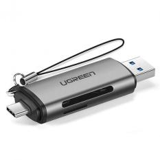 Đầu đọc thẻ nhớ SD, TF chân Type C, USB 3.0 Ugreen 50706- Hàng Phân Phối