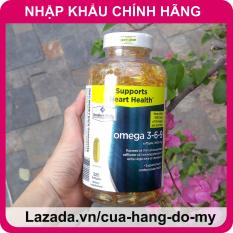 Viên dầu cá Omega 3-6-9 Member’s Mark Supports Heart Health 1600mg (flaxseed oil, safflower oil, fish oil, evening primrose oil, extra virgin olive oil, borage oil) 325 viên – rất tốt cho tim mạch, omega 3 6 9, 369