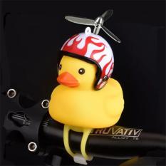 VỊT CUTE ĐỘI MŨ BẢO HIỂM KÈM CHONG CHÓNG GẮN XE + TẶNG 2 VIÊN PIN