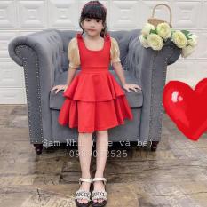 Đầm xòe 2 tầng bé gái