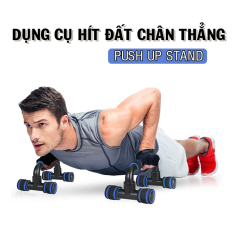 Dụng cụ hít đất chống đẩy Push up Stand chân thẳng đa năng (Đen) giúp thực hiện các động tác chống đẩy, tay cầm có lớp lót dày, chịu lực tối đa 150kg, kích thước 22 x 14 x12cm, dụng cụ tập gym bst007991791