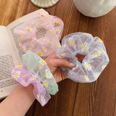 Cột (buộc) tóc scrunchies voan cúc họa mi xinh xắn Phụ Kiện 68