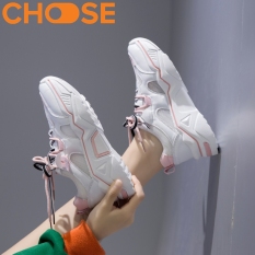 Giày Nữ Độn Đế Giày Sneaker Thể Thao Nữ Viền Màu Nổi Bật Đặc Sắc Xanh Vàng Hồng Trắng 2911