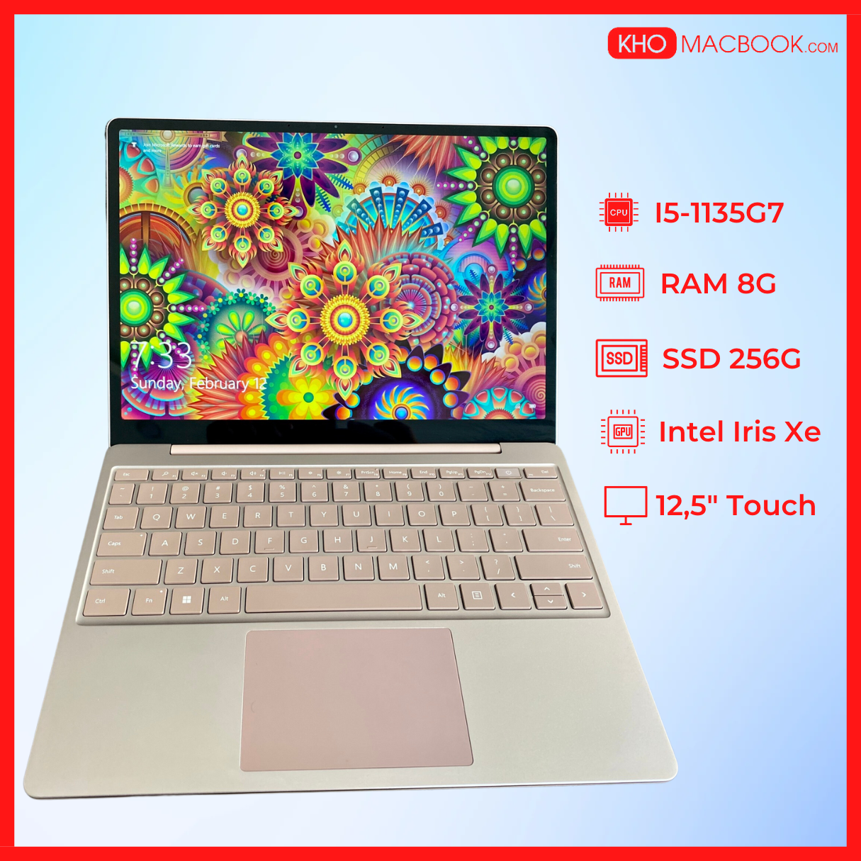 Surface Laptop Go 2 Core i5-1135G7 l RAM 8GB l SSD 256GB l Màn 13 inch Cảm Ứng [BẢO HÀNH 3 – 12 THÁNG] Mới 99%