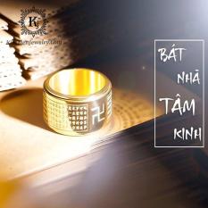 Nhẫn Phong Thủy Bát Nhã Tâm Kinh Chữ Phạn – Mang Đến Bình An – Xua Đi Xui Rủi – Xoay 360 độ – Có Nhiều Size Cho Quý Khách Lựa Chọn