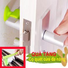 Combo 4 cao su chặn cửa ngăn sập tường, trầy tường, giảm ồn . Tặng 1 chổi cọ quét cửa đa năng