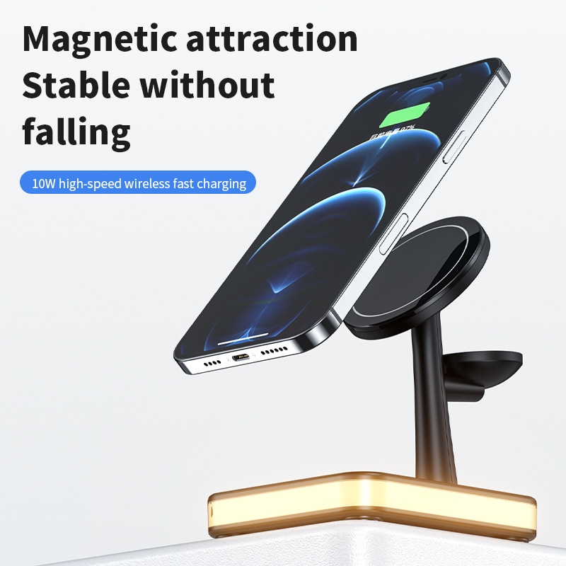 ○✙ Magnetic suction triad wireless charger Magsafe multi-function wireless apple 13 iWatch 7 shall apply