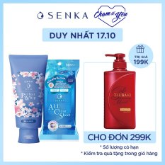 Sữa rửa mặt tơ tằm trắng Sakura phiên bản giới hạn tặng khăn giấy tẩy trang (10 tờ)