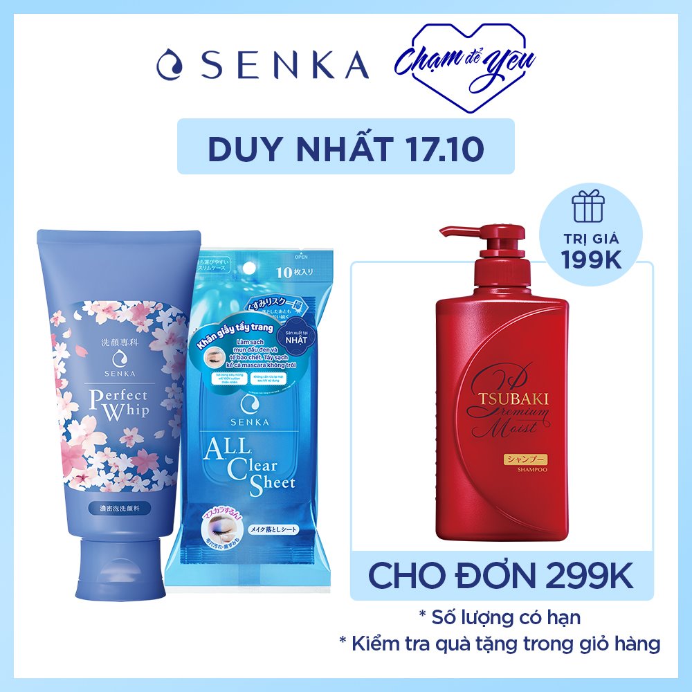 Sữa rửa mặt tơ tằm trắng Sakura phiên bản giới hạn tặng khăn giấy tẩy trang (10 tờ)