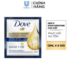 [Hàng tặng không bán] – Combo 6 gói Kem ủ Dove Keratine cao cấp phục hồi hư tổn 12ml