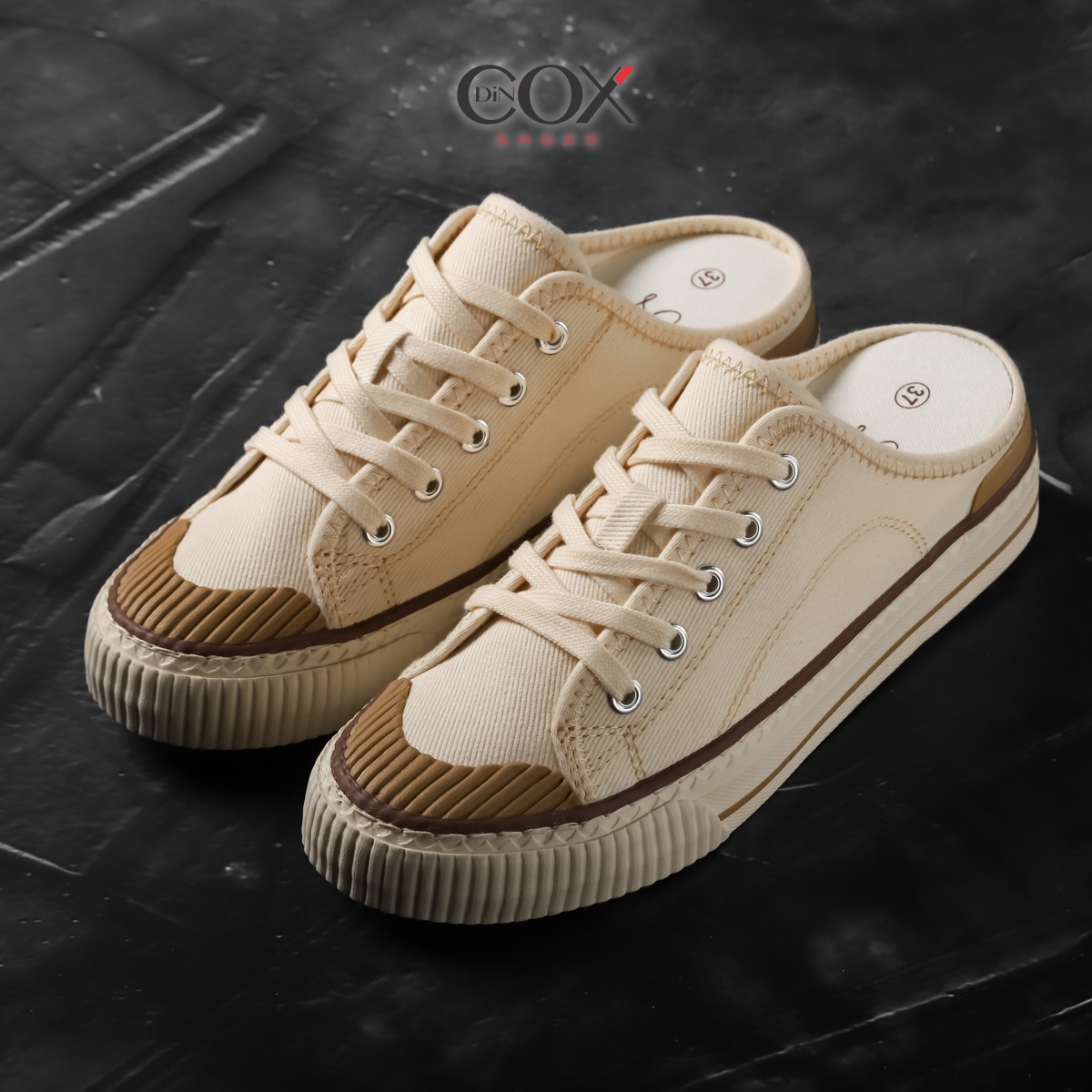 FREESHIPMAX Giày thể thao Nam Nữ chính hãng DINCOX Shoes - E10 Off White , Chất Vải Canvas nhập khẩu...