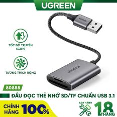 Đầu đọc thẻ SD/TF chuẩn USB 3.1 Type-C Ugreen 80888 vỏ nhôm cao cấp – Hàng phân phối chính hãng