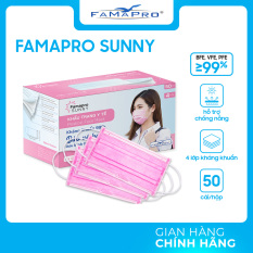 Khẩu trang y tế kháng khuẩn 4 lớp Famapro Sunny (50 cái/ hộp)