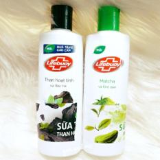 (Hàng Khuyến Mãi Tách Sét) Combo 2 Sữa Tắm (1 chai Lifebuoy Than Hoạt Tính) +(1 chai Matcha và Khổ Qua) 200gx2