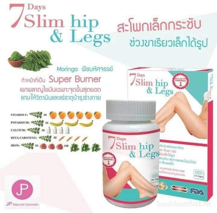 [HCM]vıên uốnǥ ġiảm mỡ toàn thân thon đùı 7 Day Slim Hip & Legs Thái Lan Lọ 30 vıên