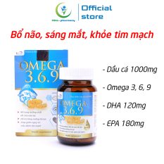 Viên dầu cá Omega 369 bổ sung EPA, DHA, dầu hoa anh thảo giúp bổ não, sáng mắt, khỏe tim mạch – 60 viên