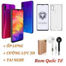 Xiaomi Redmi Note 7 Ram 4GB 64GB (Rom Quốc Tế) + Ốp lưng + Cường lực 5D Full màn + Tai nghe – Hàng nhập khẩu