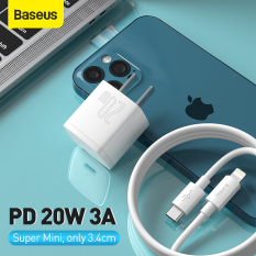 Bộ sạc Baseus USB Type C 20W Hỗ trợ sạc USB C di động type C PD Sạc nhanh cho iPhone 12 Pro Max 11 Mini 8 Plus