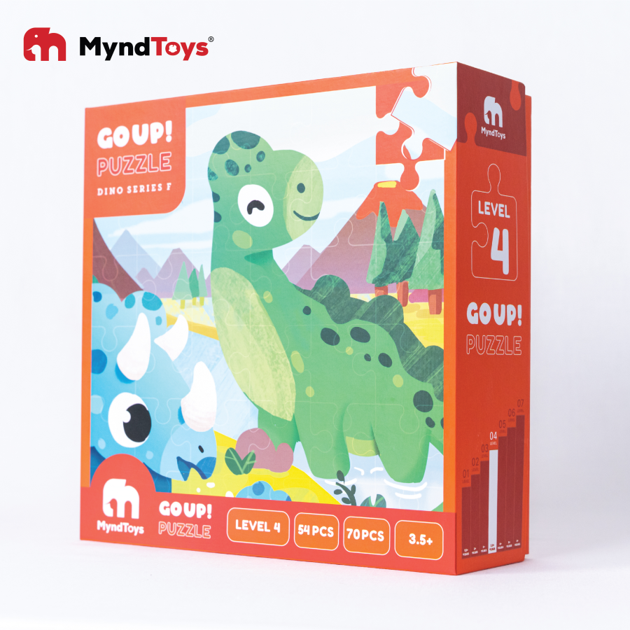 Bộ ghép hình khủng long – Myndtoys Go up! – Level 4: Dino Series F dành cho trẻ từ 3.5 tuổi