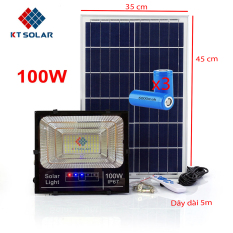 Đèn Fa năng lượng mặt trời KT Solar 100w/200w/300w/400w – Vỏ Aluminium – IP67 – Công suất chuẩn – Bảo hành 3 năm toàn quốc