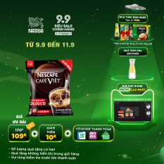 [9.9_ MUA 3 GIẢM 25K] [Tặng 1 bình nước Inochi Nescafé] Cà phê hòa tan Nescafé café Việt cà phê đen đá (Túi 35 gói x 16g)
