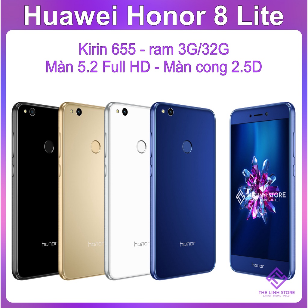 Điện thoại Huawei Honor 8 Lite ram 3G 32G - Kirin 655 Màn 5.2 Full HD