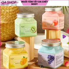 Muối tắm tẩy da chết body hương hoa quả Heyxi giúp nhẹ nhàng làm sạch bụi bẩn cùng lớp tế bào chết trên da cho da sáng màu giảm mụn – Phụ kiện làm đẹp QAShop